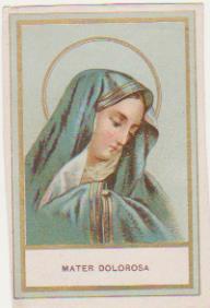 Estampa (10x6, 5) Mater dolorosa. Oración al dorso. Siglo XIX-XX